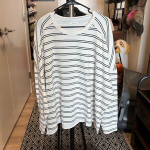 Maurices Black and White Striped Top